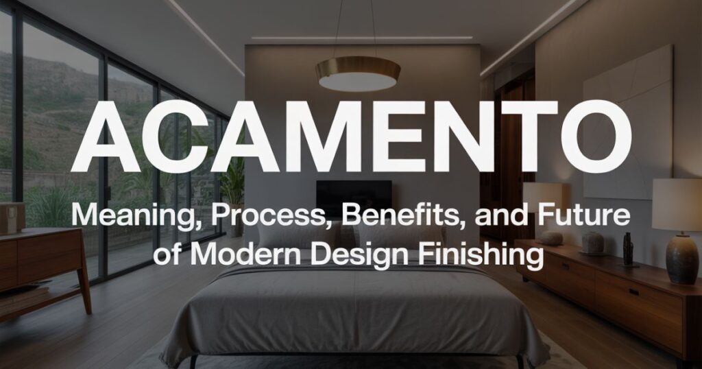 Acamento modern design finishing process