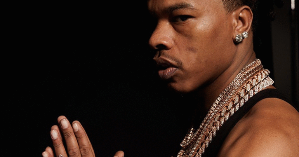 Lil Baby performing on stage in 2025, symbolizing his journey from Atlanta streets to global hip-hop stardom and rising net worth