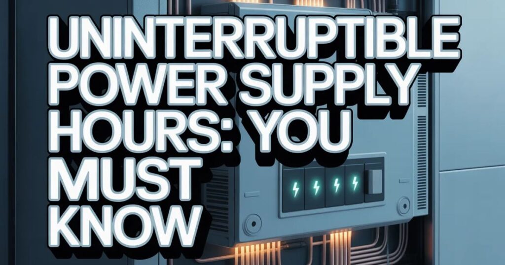 Uninterruptible Power Supply Hours